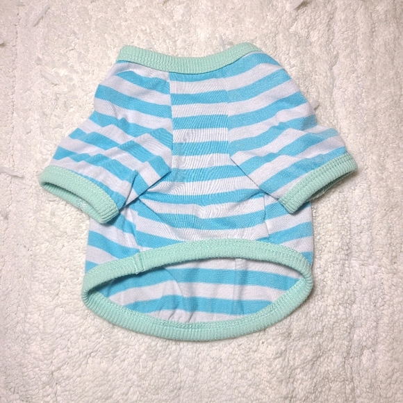 Blue & White Striped Dog Shirt - Picture 2 of 5